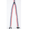 Men's Red White & Blue Stripe Suspenders